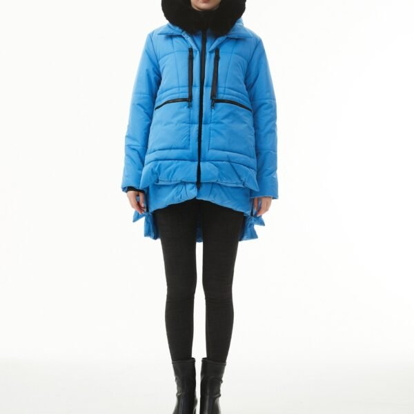 Women's Warm Winter Waterproof Hooded Puffer Jacket, Thicken Fleece Lined Jacket With Removable Faux Fur Trim, Women's Clothing