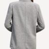 Double Breasted Lapel Pockets Blazer, Elegant Long Sleeve Outwear For Office & Work, Women's Clothing