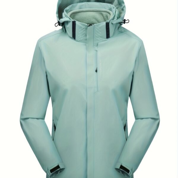 Women's 3-in-1 Outdoor Jacket - Waterproof, Windproof Hard Shell & Fleece Thermal Inner Jacket For Ultimate Warmth & Protection