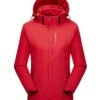 Women's 3-in-1 Outdoor Jacket - Waterproof, Windproof Hard Shell & Fleece Thermal Inner Jacket For Ultimate Warmth & Protection