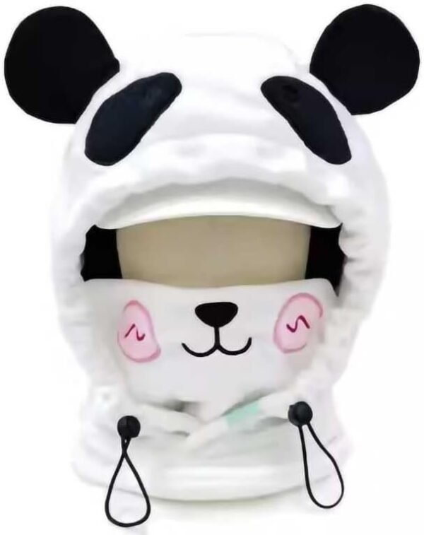 Cute Animal Ski Balaclava Plush Snowboard Face Warmer Mask Winter Snow Sports Accessories Hat Kawaii Snowboard Gear