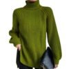 41lQzBU0d3L.jpg Turtleneck Fashion Women Sweater Knitted Slim Top Fashion Leisure Sweaters Ladies Pullovers Knitwear