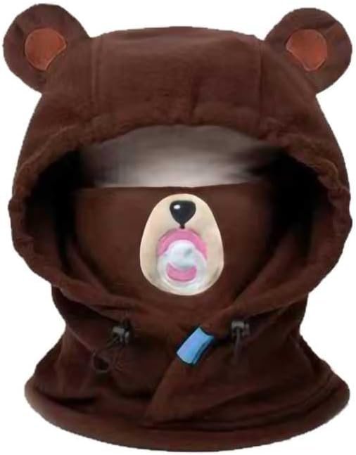 Cute Animal Ski Balaclava Plush Snowboard Face Warmer Mask Winter Snow Sports Accessories Hat Kawaii Snowboard Gear