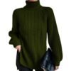 41sFnwa6T-L.jpg Turtleneck Fashion Women Sweater Knitted Slim Top Fashion Leisure Sweaters Ladies Pullovers Knitwear