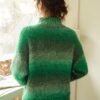 Color Block Drop Shoulder Sweater, Casual Turtle Neck Long Sleeve Sweater For Fall & Winter, Women's Clothing