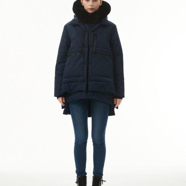 Women's Warm Winter Waterproof Hooded Puffer Jacket, Thicken Fleece Lined Jacket With Removable Faux Fur Trim, Women's Clothing