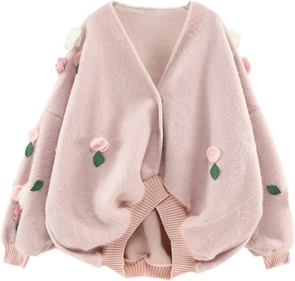 Women Autumn/Winter Vintage Romantic Korean Fashion Plush Pullovers Mori Girl Knitwears Elegant Aesthetic Sweater Thick
