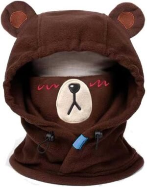 517gWfTIW3L._AC.jpg Bear Ski Balaclava Cute Animal Snowboard Face Warmer Winter Snow Sports Accessories Hat Kawaii Snowboard Gear
