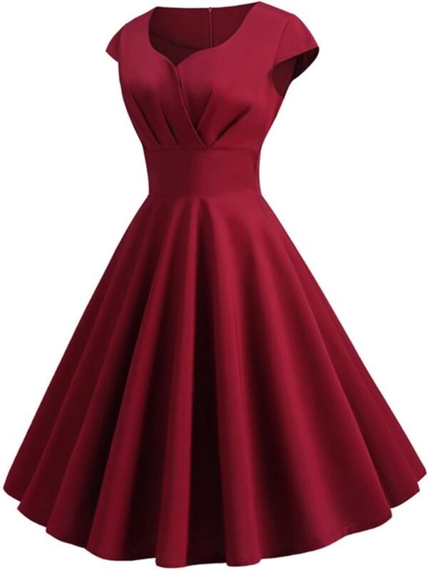 Women's Dress The Population Sexy Solid Color V-Neck Short Sleeve Dress Evening Prom Cocktail Dresses, S-2XL