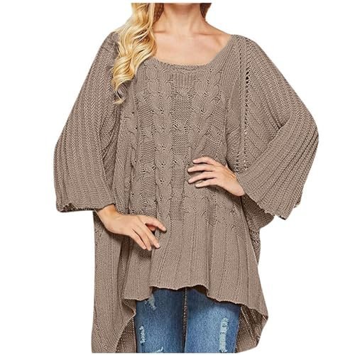 Fall Sweater Women's Knitwear Crewneck Long Sleevel Shawl Cape Sweater 2023 Fashion Pullover Sweater