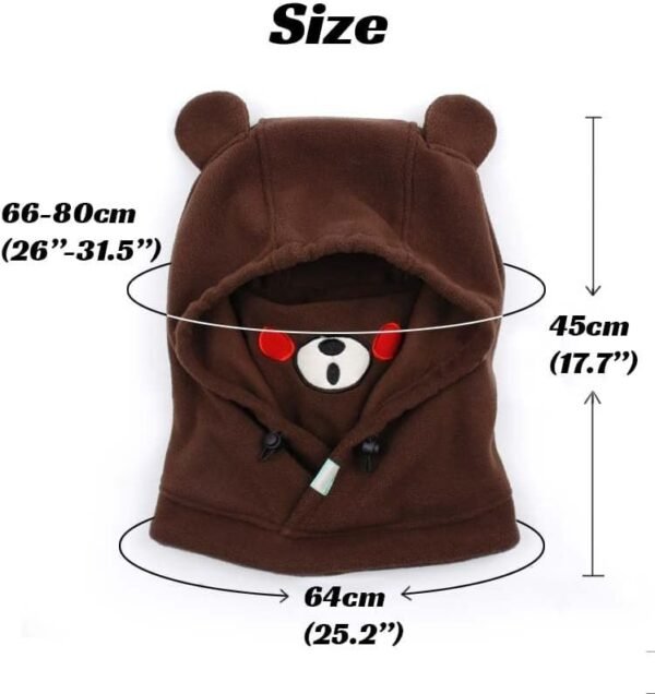 Bear Ski Balaclava Cute Animal Snowboard Face Warmer Winter Snow Sports Accessories Hat Kawaii Snowboard Gear