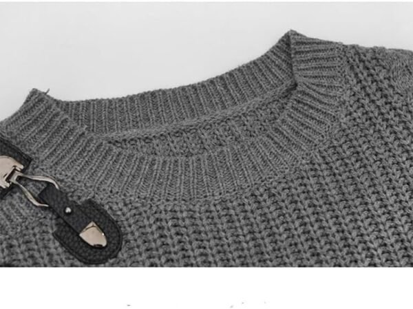 Woman Autumn/Winter Korean Fashion Vintage Design O-Neck Pullovers Long Sleeve Knitwear Loose Tide Y2k Sweater