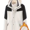 3-in-1 Color Block Warm Punch Jacket, Casual Waterproof Windproof Jacket, Removable Liner Hooded Ski Coat, Women's Outdoor Clothing