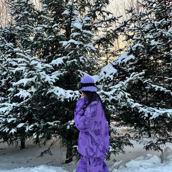 Ski Suit, Ghost Print Windproof Waterproof Warm Ski Jacket & Ski Pants Suit, Women's Activewear