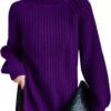 61-M9SEjVoL._AC_SL1080.jpg Turtleneck Fashion Women Sweater Knitted Slim Top Fashion Leisure Sweaters Ladies Pullovers Knitwear