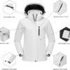 Women's 3 in 1 Ski Jacket Mountain Waterproof Windproof Winter Snow Coat Hike Snowboarding Jackets Hooded Warm Raincoat