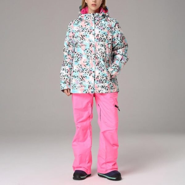 Women's Ski Suit Waterproof Women's Ski Wear Windproof Warm Adult Hardshell Climbing Wear Outdoor Ski Wear Suit