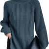61DFuULQi1L._AC_SL1080.jpg Turtleneck Fashion Women Sweater Knitted Slim Top Fashion Leisure Sweaters Ladies Pullovers Knitwear