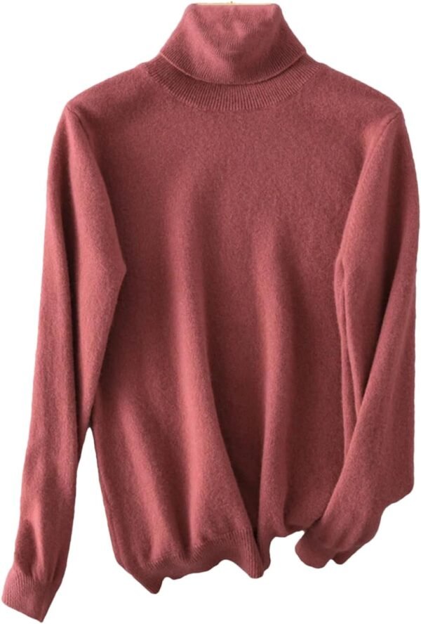 Women Turtleneck Sweater Merino Wool Knitted Pullover Autumn Winter Fashion Warm Knitwears