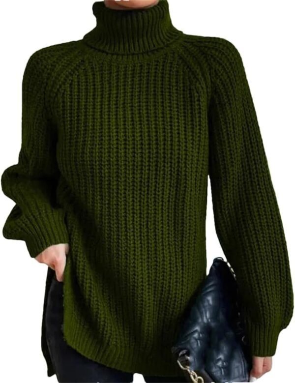 61Z0fnjCCrL._AC_SL1080.jpg Turtleneck Fashion Women Sweater Knitted Slim Top Fashion Leisure Sweaters Ladies Pullovers Knitwear