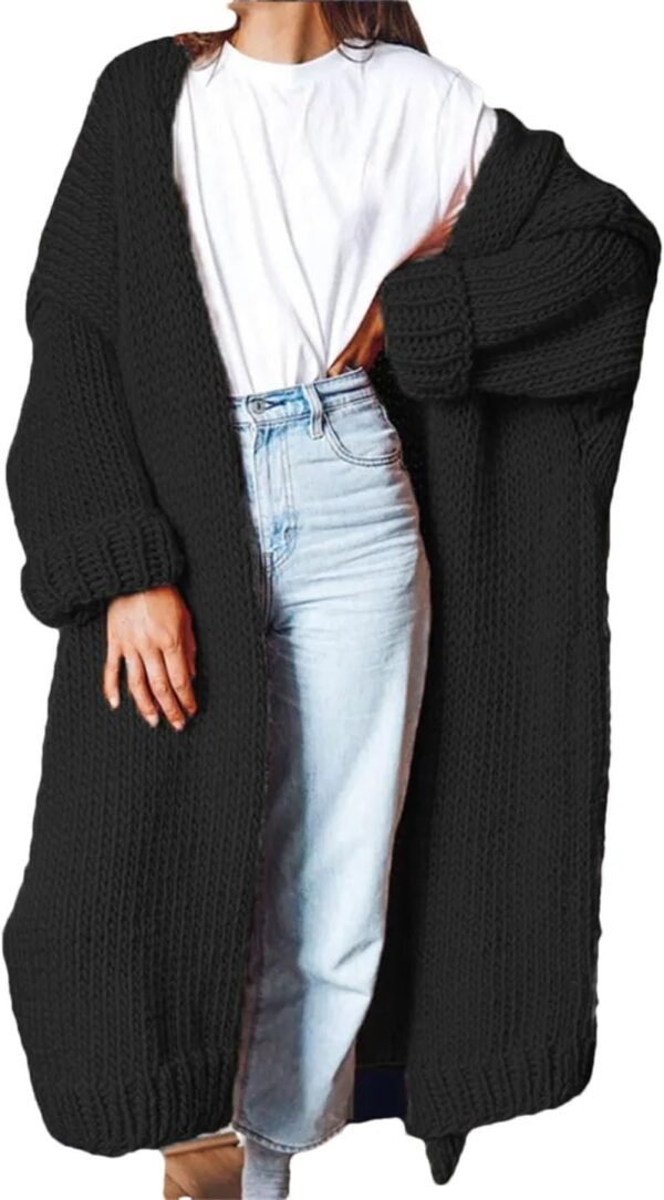 61ZbGf0EzSL._AC_SL1476.jpg Fashion Women Sweaters Autumn Winter Solid Knitted Cardigan Medium Long Sweater Coat Women Knitwears