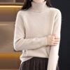 Womens Turtlenck Sweaters Solid Color Thermal Classic Knitwear for Women Fall Winter Leisure Undershirts Sweaters