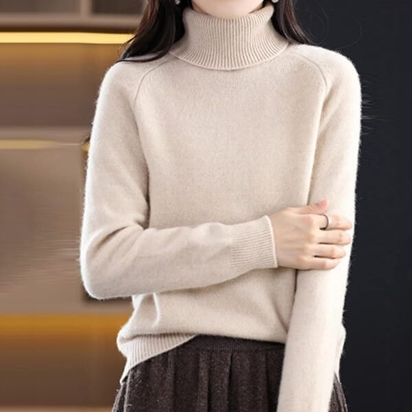 Womens Turtlenck Sweaters Solid Color Thermal Classic Knitwear for Women Fall Winter Leisure Undershirts Sweaters