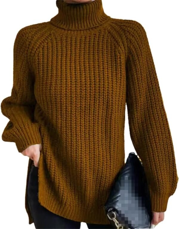 61d78RmNmyL._AC_SL1080.jpg Turtleneck Fashion Women Sweater Knitted Slim Top Fashion Leisure Sweaters Ladies Pullovers Knitwear