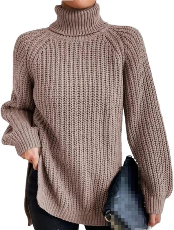 61lINbdEdeL._AC_SL1080.jpg Turtleneck Fashion Women Sweater Knitted Slim Top Fashion Leisure Sweaters Ladies Pullovers Knitwear