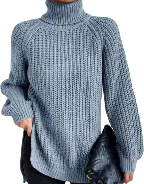 61sCl-MznZL._AC_SL1080.jpg Turtleneck Fashion Women Sweater Knitted Slim Top Fashion Leisure Sweaters Ladies Pullovers Knitwear