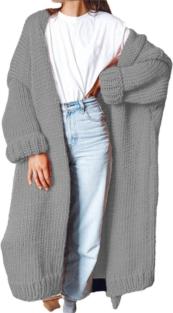 61zRbDGoQiL._AC_SL1440.jpg Fashion Women Sweaters Autumn Winter Solid Knitted Cardigan Medium Long Sweater Coat Women Knitwears