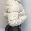 Zipper Warm Puffer Jackets For Winter Hiking Ski, Solid Color Crop Puffer Coat, Women's Clothing for Koningsdag/King's Day