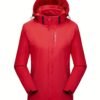 Women's 3-in-1 Outdoor Jacket - Waterproof, Windproof Hard Shell & Fleece Thermal Inner Jacket For Ultimate Warmth & Protection