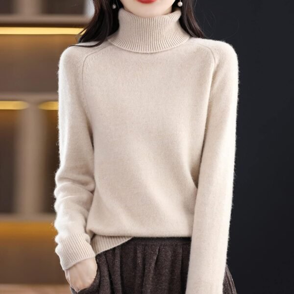 Womens Turtlenck Sweaters Solid Color Thermal Classic Knitwear for Women Fall Winter Leisure Undershirts Sweaters
