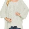 Fall Sweater Women's Knitwear Crewneck Long Sleevel Shawl Cape Sweater 2023 Fashion Pullover Sweater