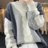 Women Winter Sweater Thick O-Neck Pullover Merino Wool Fashion Female Cashmere Knitwear Tops