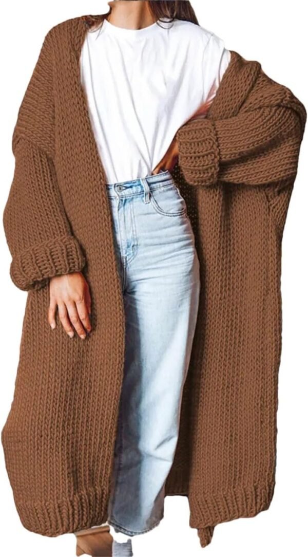 71XZJDmUlxL._AC_SL1440.jpg Fashion Women Sweaters Autumn Winter Solid Knitted Cardigan Medium Long Sweater Coat Women Knitwears