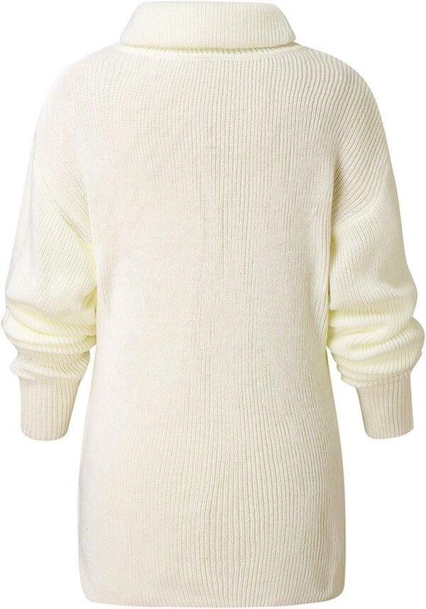 plus Size Fall Jackets for Women Women's Casual Solid Pocket Knitted O-Neck Shoulder Knitwear Sweater Fashion Top