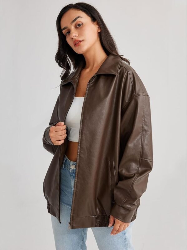 71Z3TZmJfPL._AC_SL1500.jpg Trendy Queen Women's Leather Jackets Oversized Faux Motorcycle Plus Size Moto Biker Coat Fall Outfits Fashion Clothes 2023
