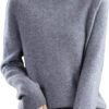 Womens Turtlenck Sweaters Solid Color Thermal Classic Knitwear for Women Fall Winter Leisure Undershirts Sweaters