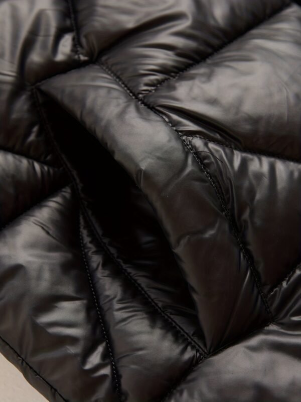 High Neck Zip Up Parka, Winter Thermal Solid Casual Coat, Women's Clothing