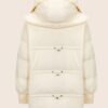 Solid Color Casual Puffer Jacket For Women, Warm Outdoor Winter Sports Hooded Jacket, Women's Clothing