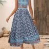 Floral Print Crew Neck A-line Dress, Casual Sleeveless Tank Dress For Spring & Summer, Women's Clothing