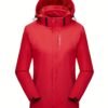 Women's 3-in-1 Outdoor Jacket - Waterproof, Windproof Hard Shell & Fleece Thermal Inner Jacket For Ultimate Warmth & Protection