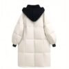 Over The Knee Long Puffer Coat, Thickened Warm Winter Hooded Jacket, Women's Clothing