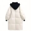 Over The Knee Long Puffer Coat, Thickened Warm Winter Hooded Jacket, Women's Clothing
