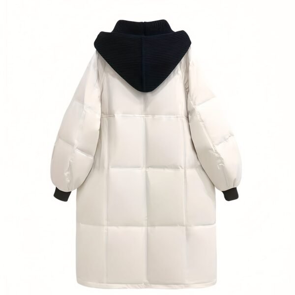 Over The Knee Long Puffer Coat, Thickened Warm Winter Hooded Jacket, Women's Clothing
