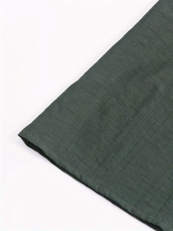 Button Front Tie Waist Dress, Elegant Solid Color Pocket Collared Dress For Spring & Fall, Women's Clothing